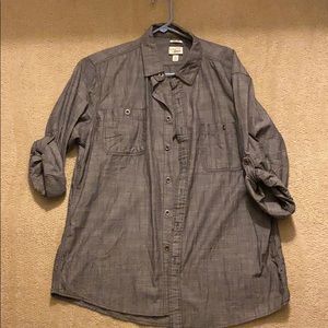Bass Heather Grey Button Down Shirt